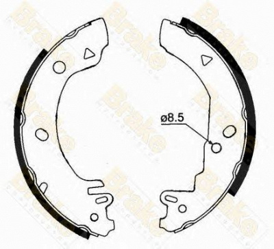 BRAKE ENGINEERING sh1280 -  Комплект тормозных колодок